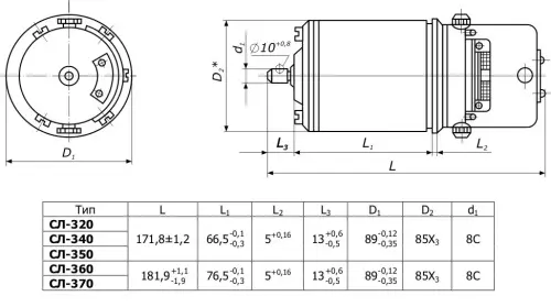 СЛ-340 Электродвигатель птоянного тока коллекторный фото 3 СЛ-340 Электродвигатель птоянного тока коллекторный фото 3