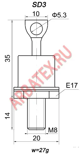 Д232-63Х-16 диод фото 3