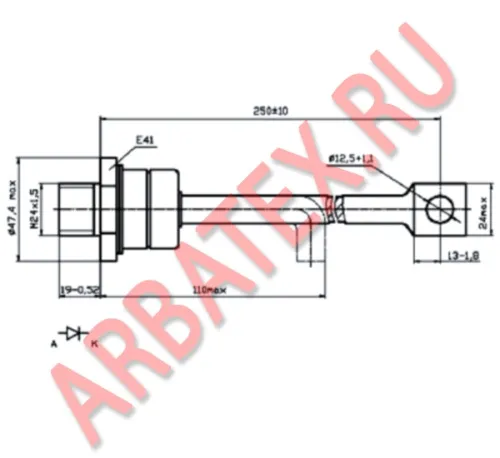 ДЧ171-250-10-4 диод фото 3 ДЧ171-250-10-4 диод фото 3