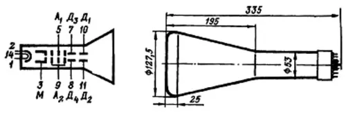 13ЛО6И трубка электронно-лучевая фото 3 13ЛО6И трубка электронно-лучевая фото 3