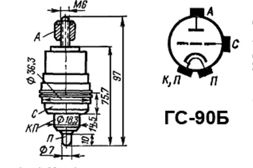 ГС-90Б генераторный триод фото 3